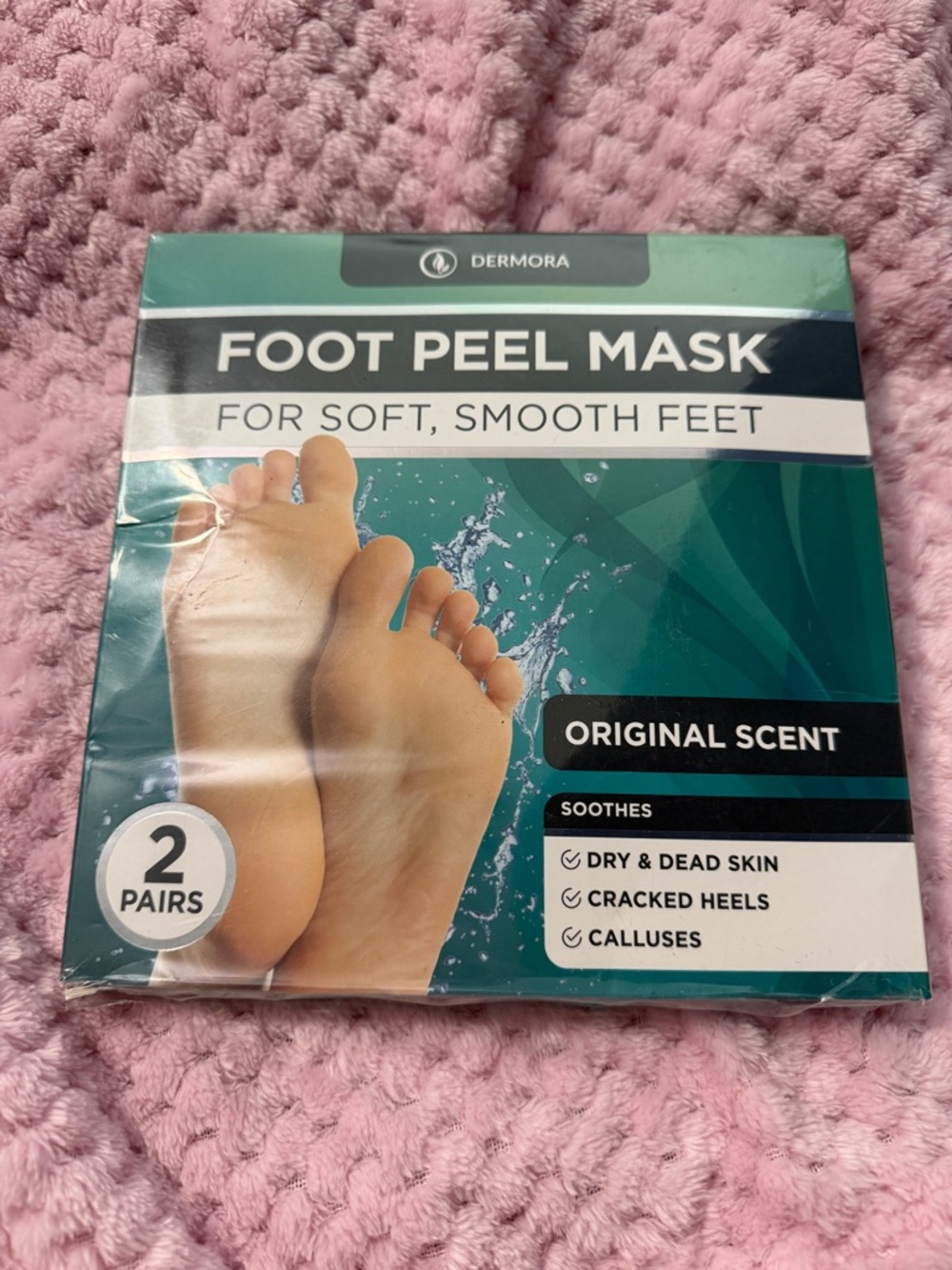 Dermora Foot Peel Mask - Pink/Teal Packaging